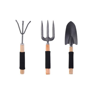 Ronix 2022 Three-piece Set With Handle,Garden Tools Set Stainless Steel,Wood Tools Garden Set