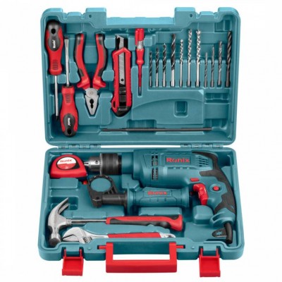 Ronix 2022 New Model Rs-0001 Power Drill Tool Box Kit Sets Hand Tools Set